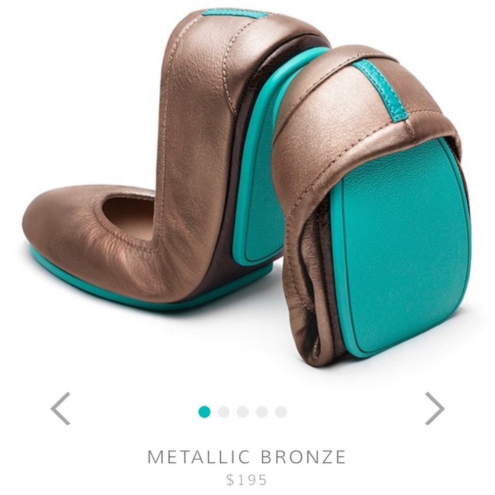 Metallic Bronze Tieks Size 10